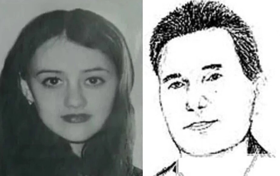 Одна из жертв и фоторобот барнаульского маньяка.