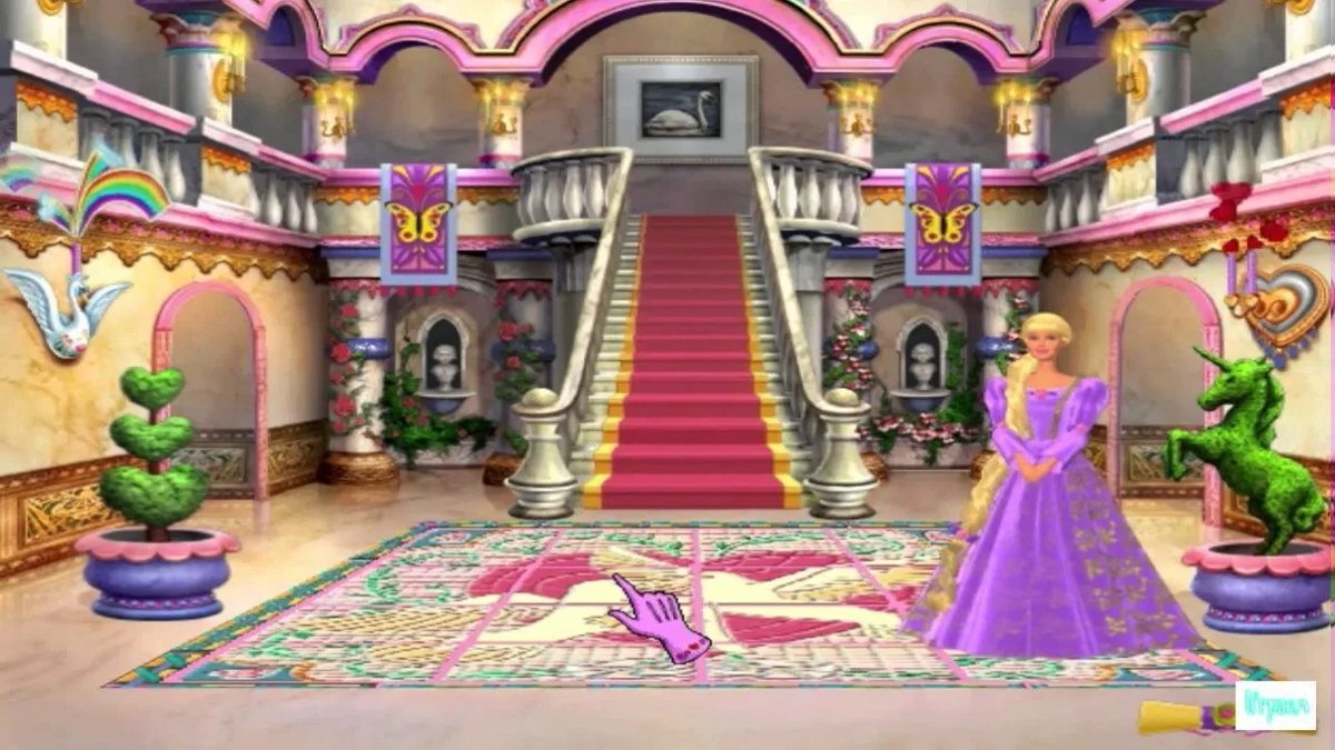 Старая игра про принцессу. Игра принцесса Рапунцель. Компьютерная игра Барби Рапунцель. Barbie: принцесса Рапунцель. Барби принцесса Рапунцель игра.