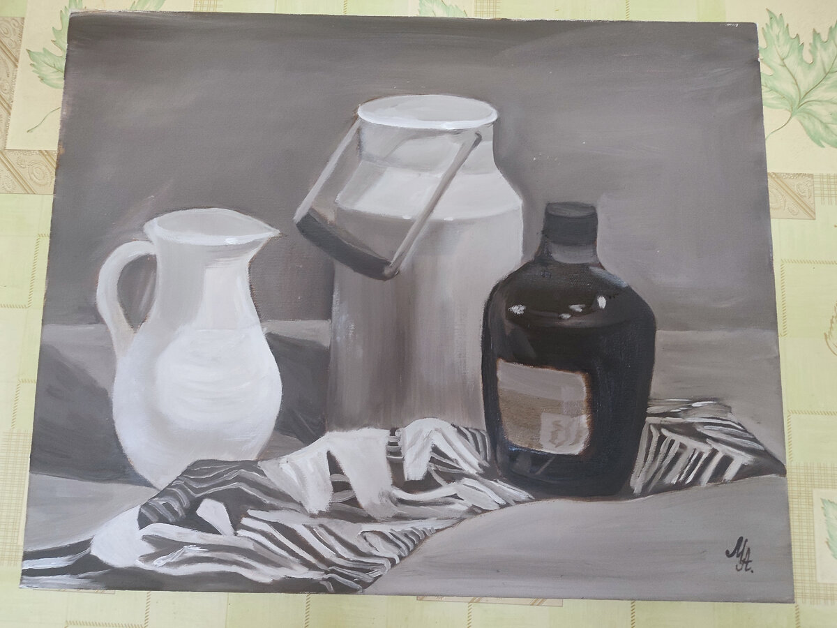 "Утро в деревне", холст, масло. Работа и фото автора.