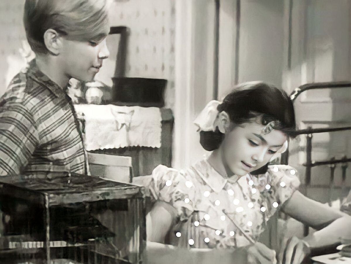 Кадр из фильма «Девочка и крокодил», 1956 год, режиссеры Исаак Менакер, Иосиф Гиндин