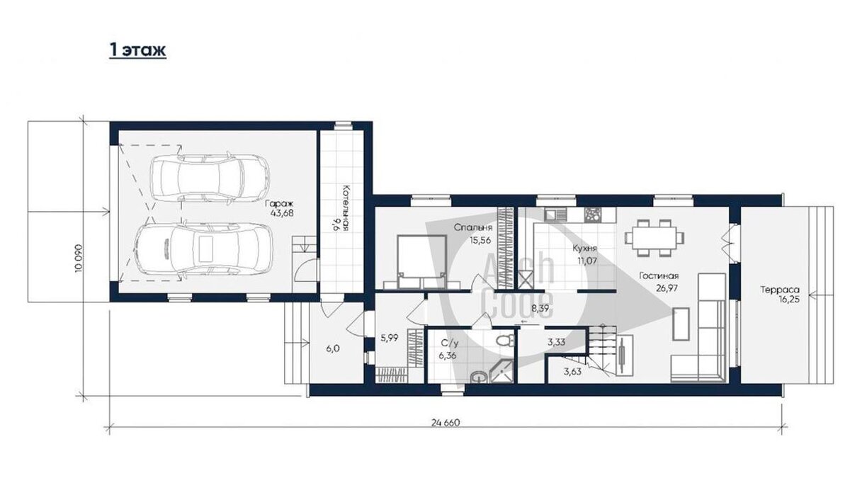 Проект дома в стиле Барнхаус | ArchCode | Проектирование домов | Дзен