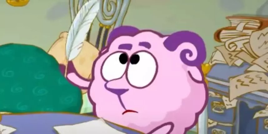    Поэт-лирик Бараш очень нервно относился к критике со стороны Кроша, а ведь Дмитрий Кравчук советует прислушиваться к мнению читателей.Скриншот мультфильма "Смешарики"