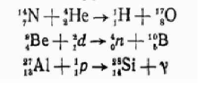 Примеры уравнения ядерных реакций. Фото взято из свободных источников сети интернет. 