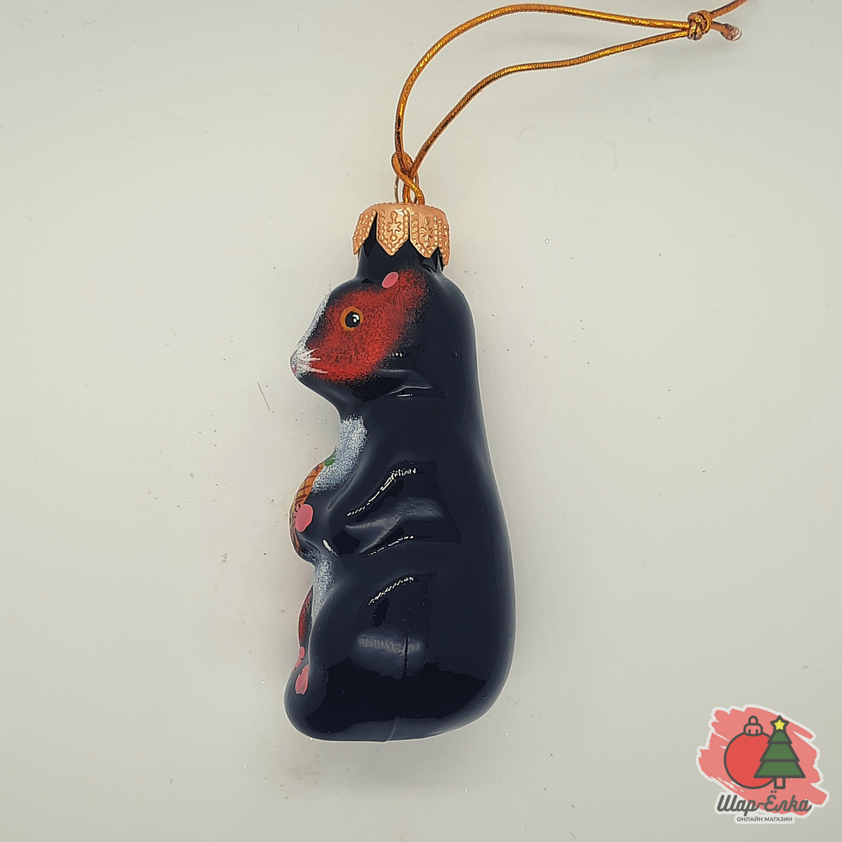 Ёлочная игрушка "Хорёк с ананасом" (Эвис)