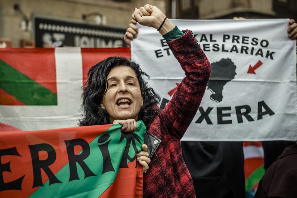    Сторонница независимой Страны басков на митинге. GLOBAL LOOK PRESS