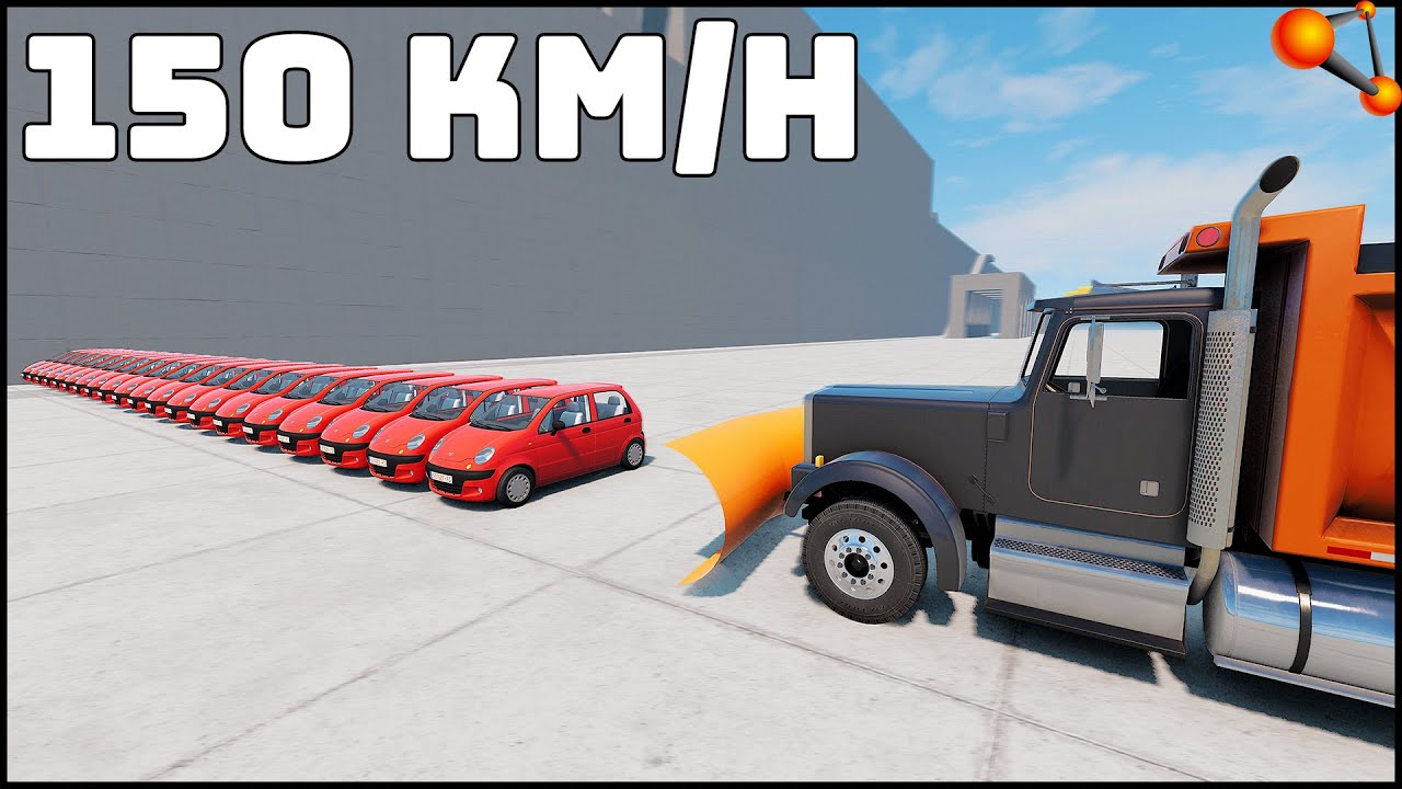 СНЕГОУБОРЩИК Против 20 МАТИЗОВ! - BeamNg Drive