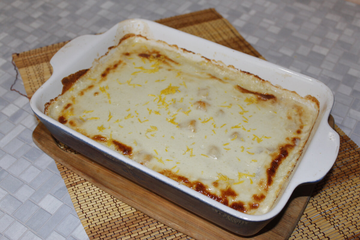 Морские гребешки в соусе 4 сыра 