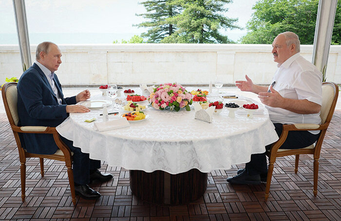    Владимир Путин и Александр Лукашенко.Гавриил Григоров/Sputnik/Reuters