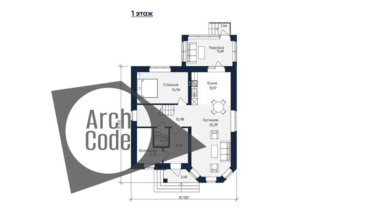 Проект уютного двухэтажного дома с четырьмя спальнями | ArchCode |  Проектирование домов | Дзен