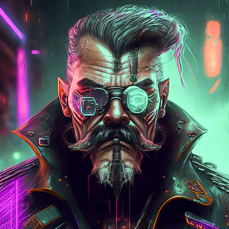 Мыльное изображение cyberpunk