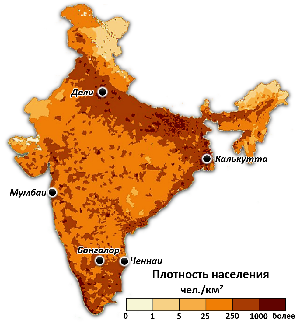 Карта плотности населения Индии. Размещение населения Индии карта. Плотность населения Индии. Население Индии карта.