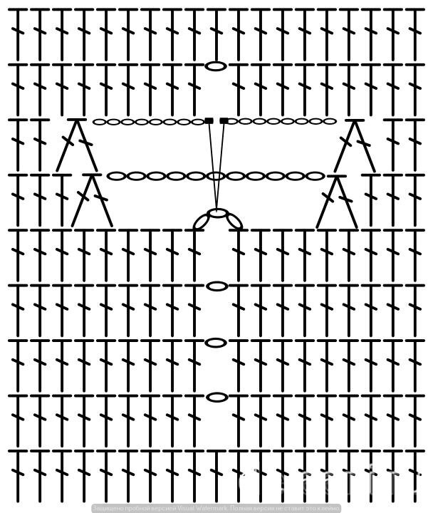 Вязание ажурного жилета крючком сверху вниз расчет и описание процесса вязания