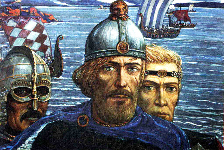 Внуки Гостомысла: Рюрик, Трувор, Синеус». И. С. Глазунов