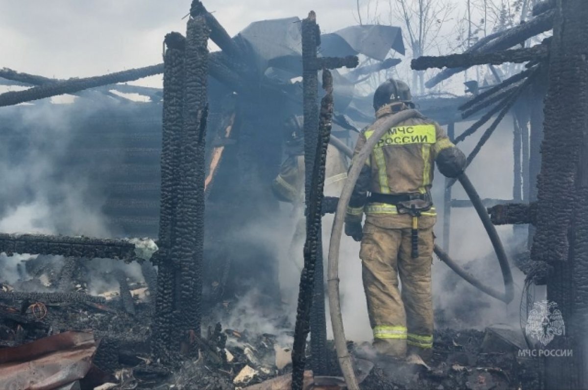    Пожарные выложили жуткие кадры с тушения дачи в Томске