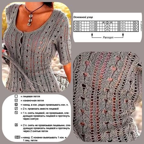 Дорогие мои рукодельницы сегодня для вас подготовила  очень большую подборку летних кофточек со схемами .-17