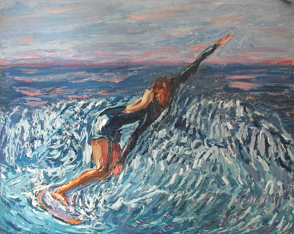 "Укрощая волну"        художник Алекс Вильдерман