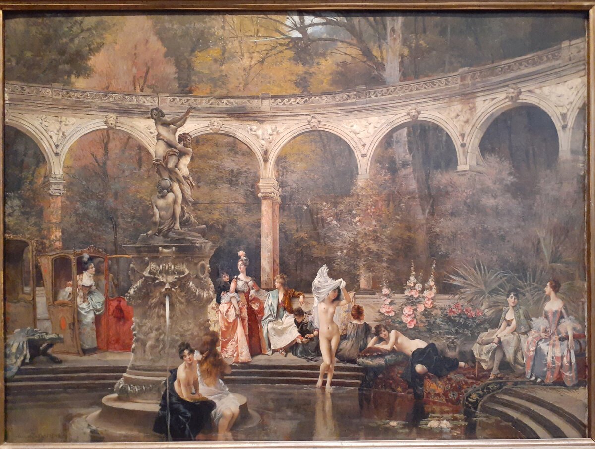 Ф.Фламенг. Купание придворных дам в XVIII веке. 1888.