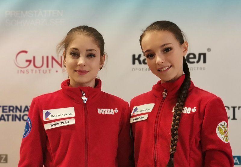 Алена Косторная и Анна Щербакова. Чемпионат Европы 2020. Фото из открытых источников.