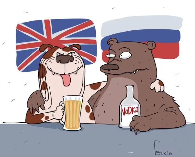 Russian british. Англия против России. Британия против России. Американские стереотипы о русских. Русские и англичане.