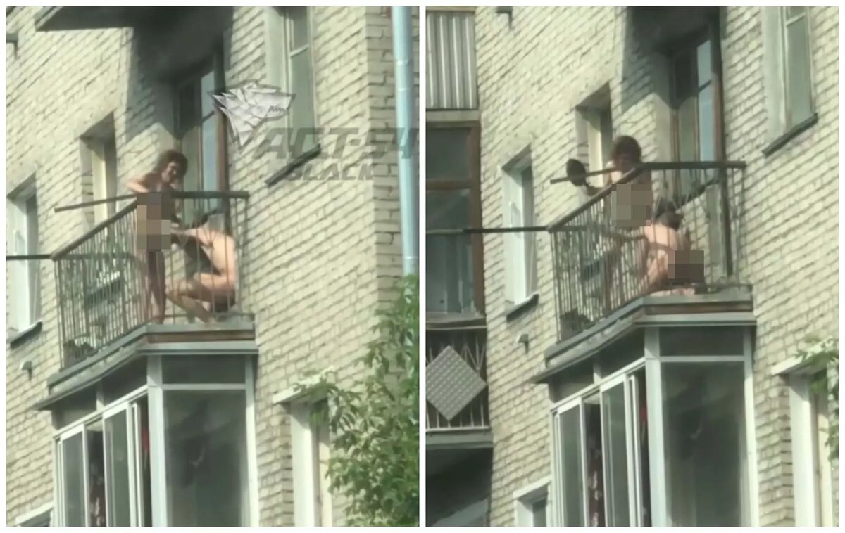 Голая пара устроила бой сковородкой на балконе дома в Новосибирске |  НДН.ИНФО | Дзен