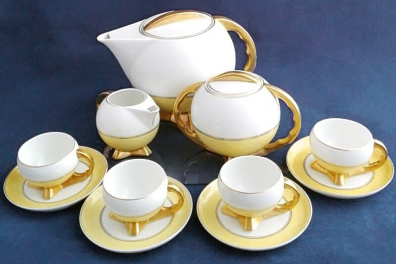 Кофейный сервиз «Kula» («Шар»). 1930-е гг., Fabryka Porcelany AS Ćmielów. Автор формы Богдан Вендорф