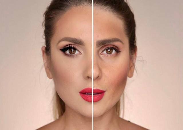 Обратите внимание на губы,брови,тон кожи. Яндекс.картинки.