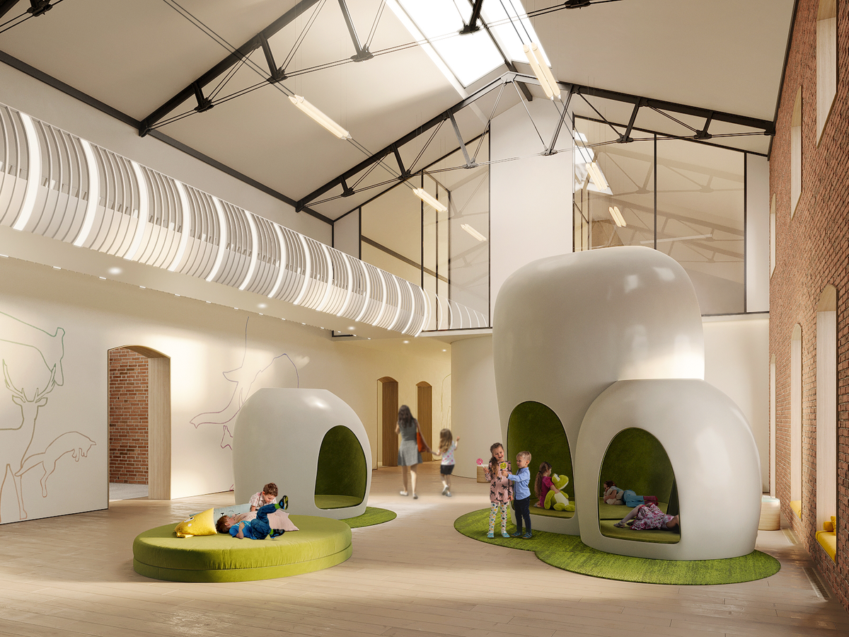    Проект детского сада в историческом здании в Москве© Forma