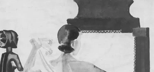 Фрагмент картны Александра Александровича Дейнеки (1899 — 1969). Натурщица перед зеркалом, 1928