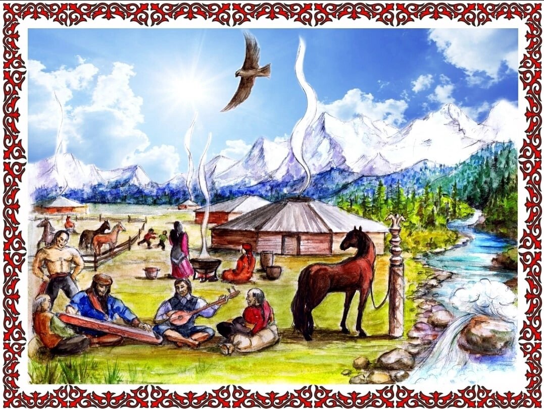Хакасы. Картина Саяна Топоева