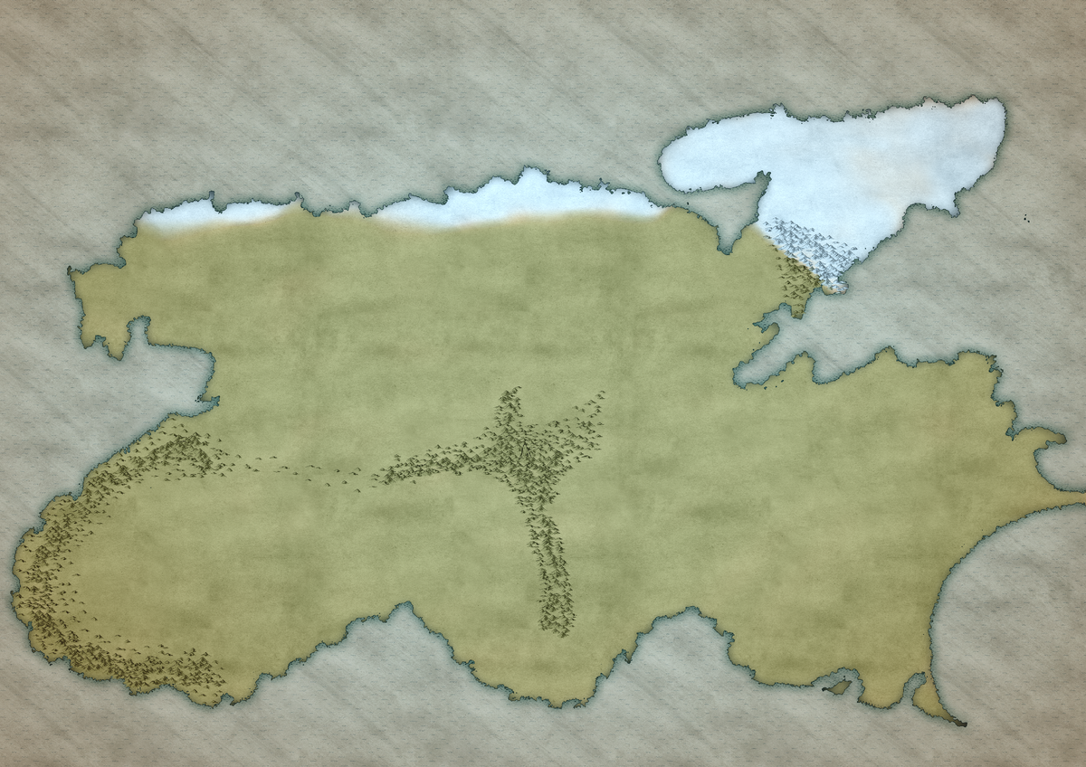 Бонус: начало работы над картой Актахока - континента Идрия