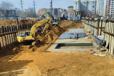    Устройство котлована поликлиники в Котельниках © Пресс-служба Министерства строительного комплекса Московской области