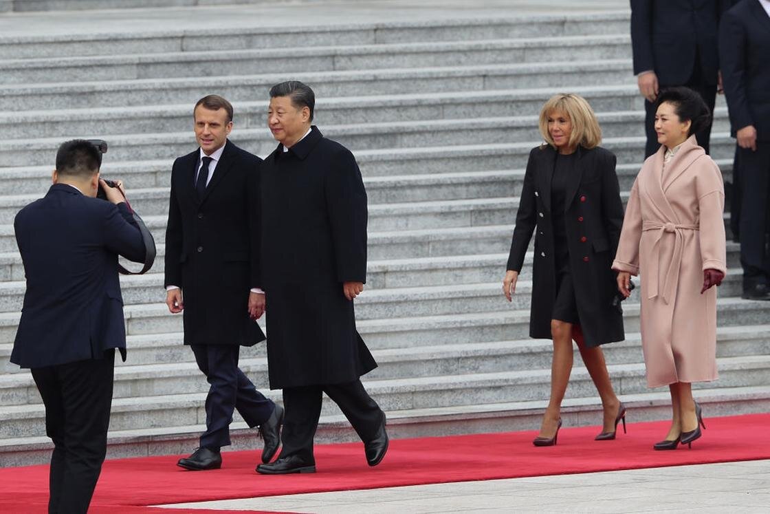    Встреча Эмманюэля Макрона и Си Цзиньпина:Lintao Zhang / Getty Images