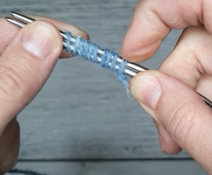 10 оборотов на двух спицах