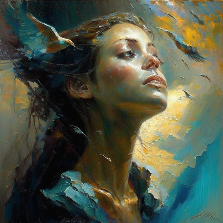 Иллюстрация: создана нейросетью Kandinsky 2.1 по первой строке данного стихотворения. 