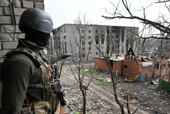    Боец ЧВК «Вагнер» в Артёмовске