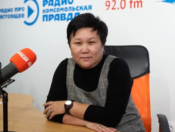Татьяна Михайловна во время эфира на радио Комсомольская Правда