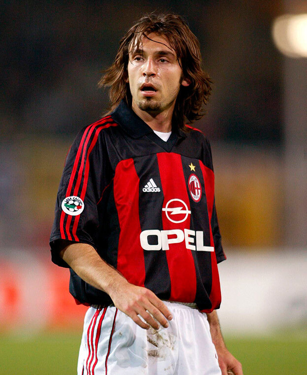    Андреа Пирло в футболке «Милана». Global Look Press