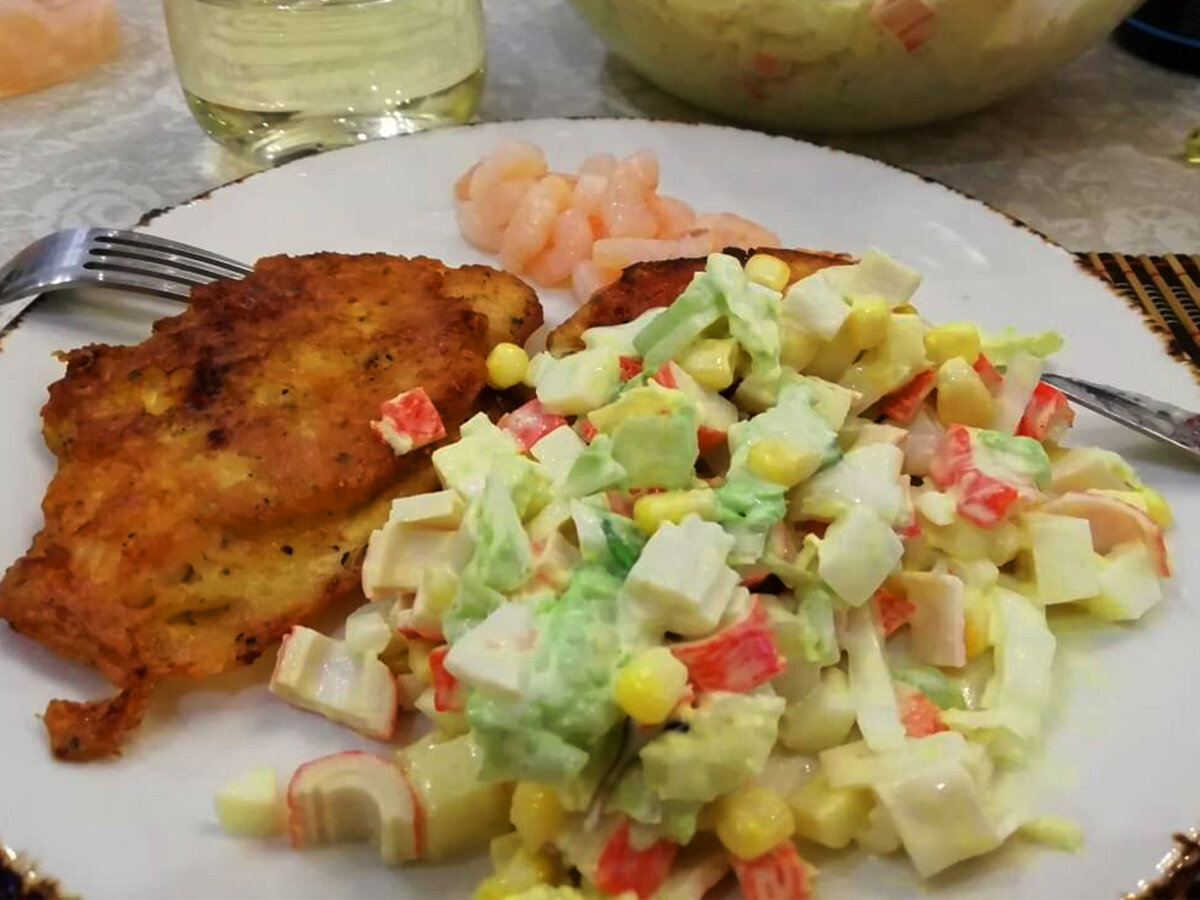 Жареный палтус