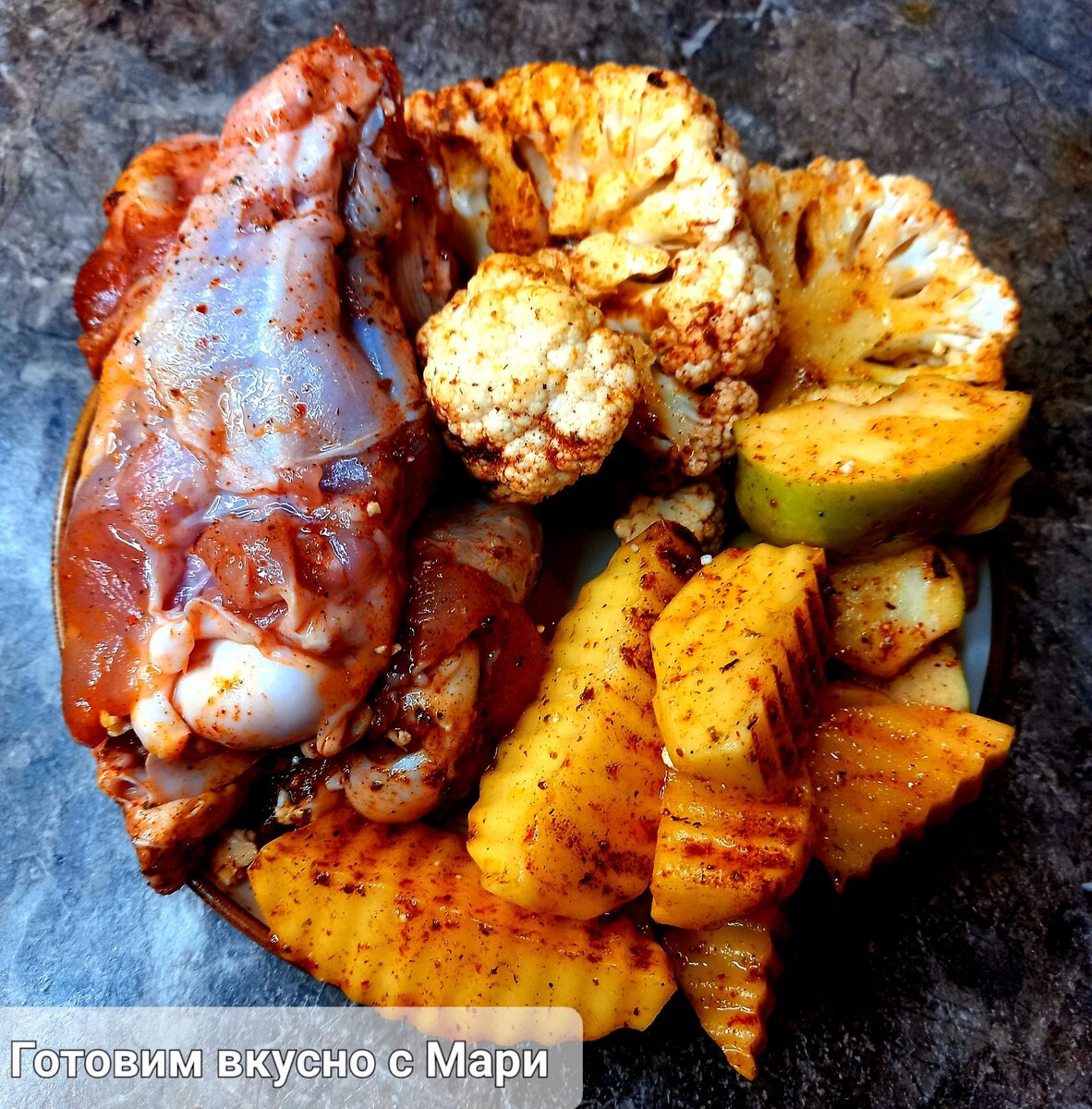 Индейка с цветной капустой в духовке — рецепт с фото пошагово