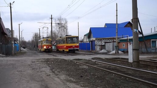 Трамваи Tatra T6B5SU-1004 и Tatra T3SU-3239.