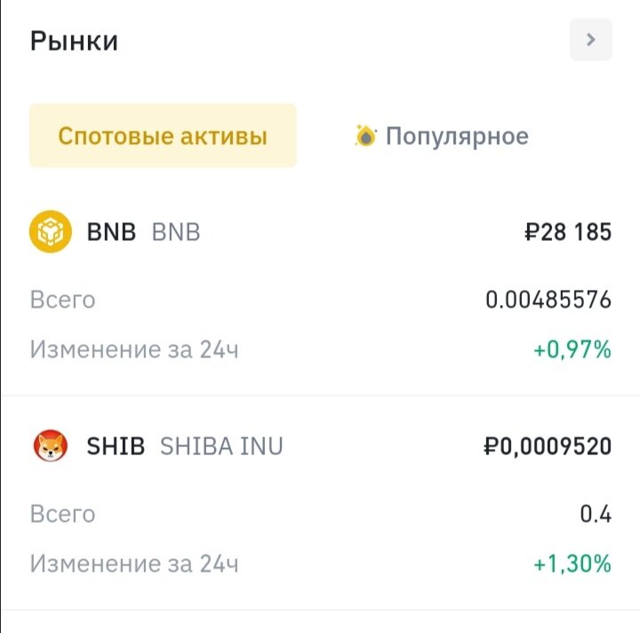 Мой кошелёк на Binance.