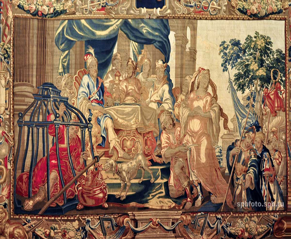 "История Баязета и Тамерлана" Фландрия. Антверпен. 1673-1699 гг. Шерсть, шелк.