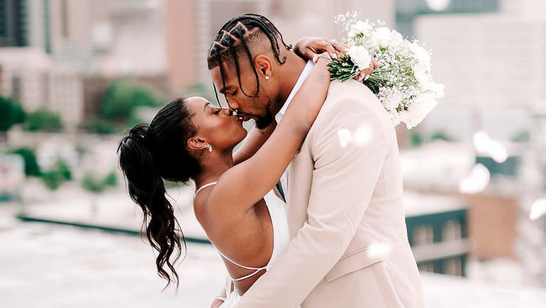    Свадьба Симоны Байлз и Джонатана Оуэнса.из личного архива