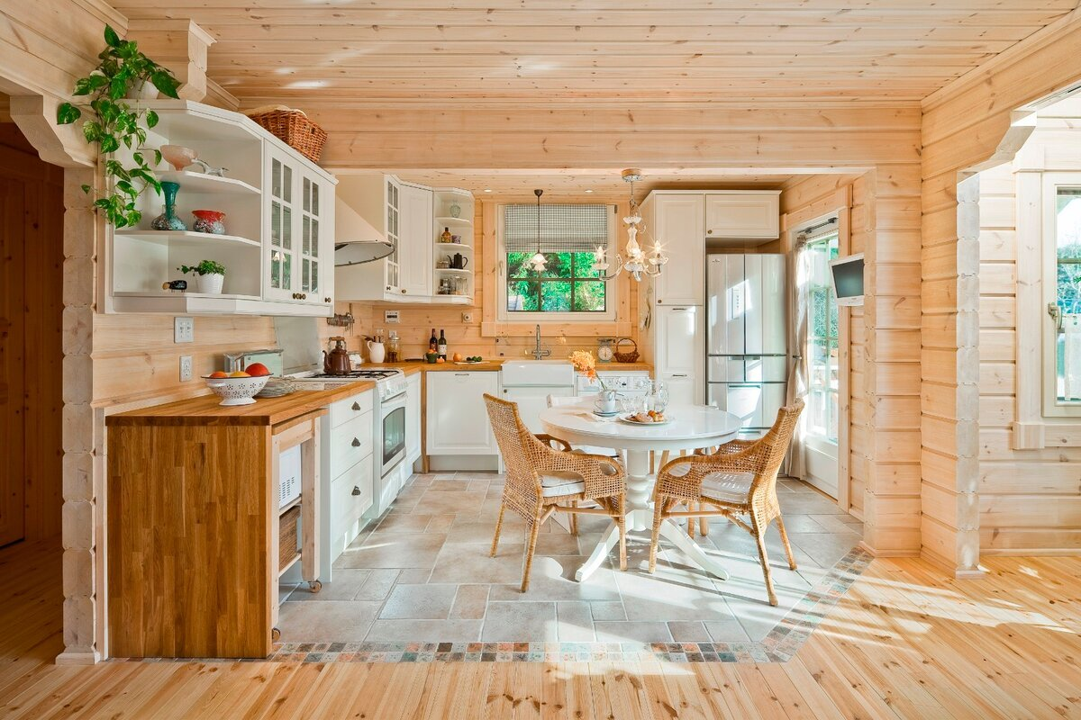 Log Home Kitchen