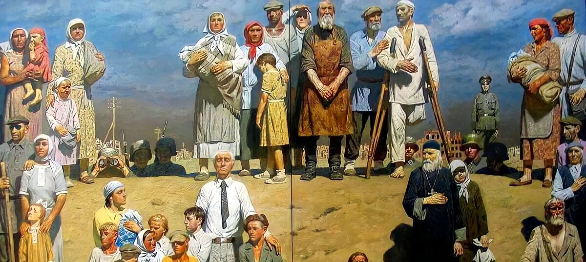 «Живой заслон», художник Гелий Коржев, 2005