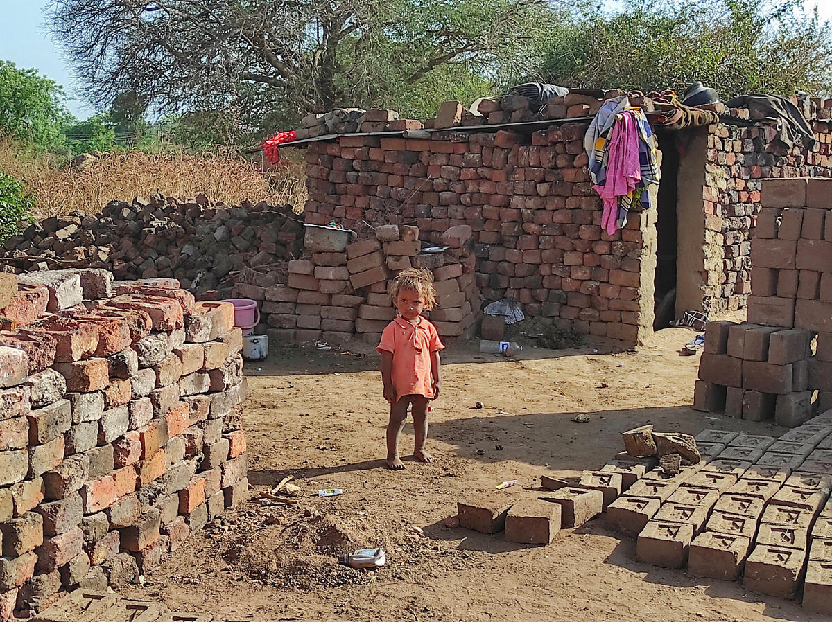 Вышел к нам на звук мотоцикла