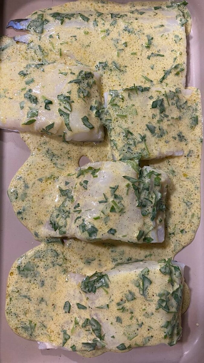 Треска под соусом