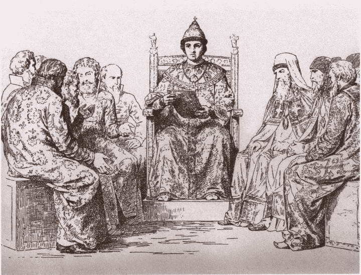 Самодержец Федор Алексеевич. Рисунок В. П. Верещагина из альбома «История Государства Российского в изображениях державных его правителей с кратким пояснительным текстом»