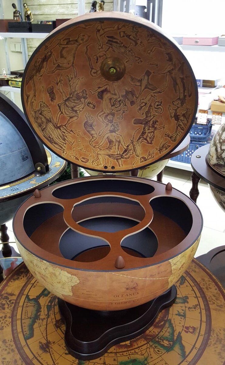 Глобус-бар настольный D=40 см, 50*40*40 см