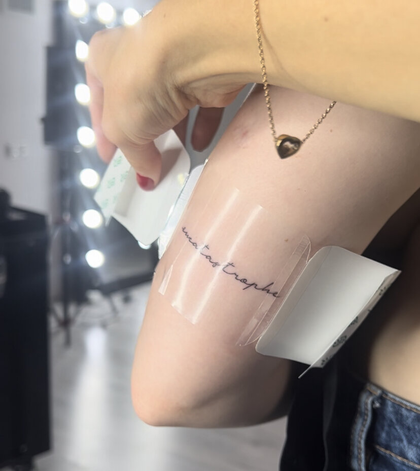 Пример заживления татуировки плёнкой Suprasorb-F